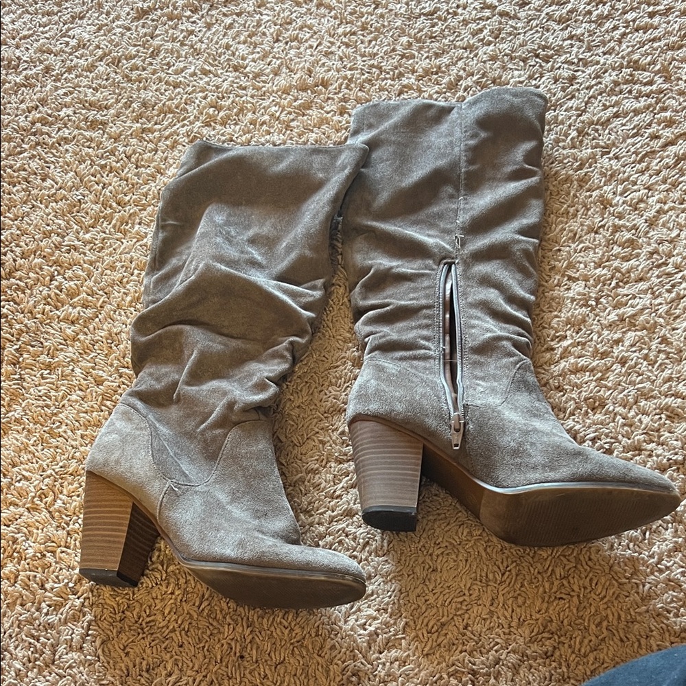 Target Gray Heeled Boots for Women